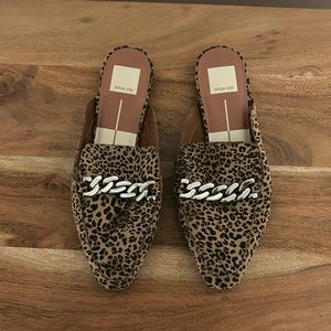 Dolce Vita Pointed Toe Cheetah Print Mules